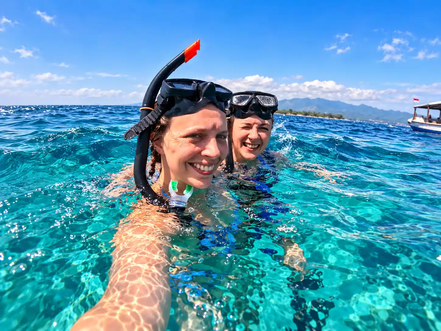 Guests enjoying a snorkeling trip around Gili Trawangan