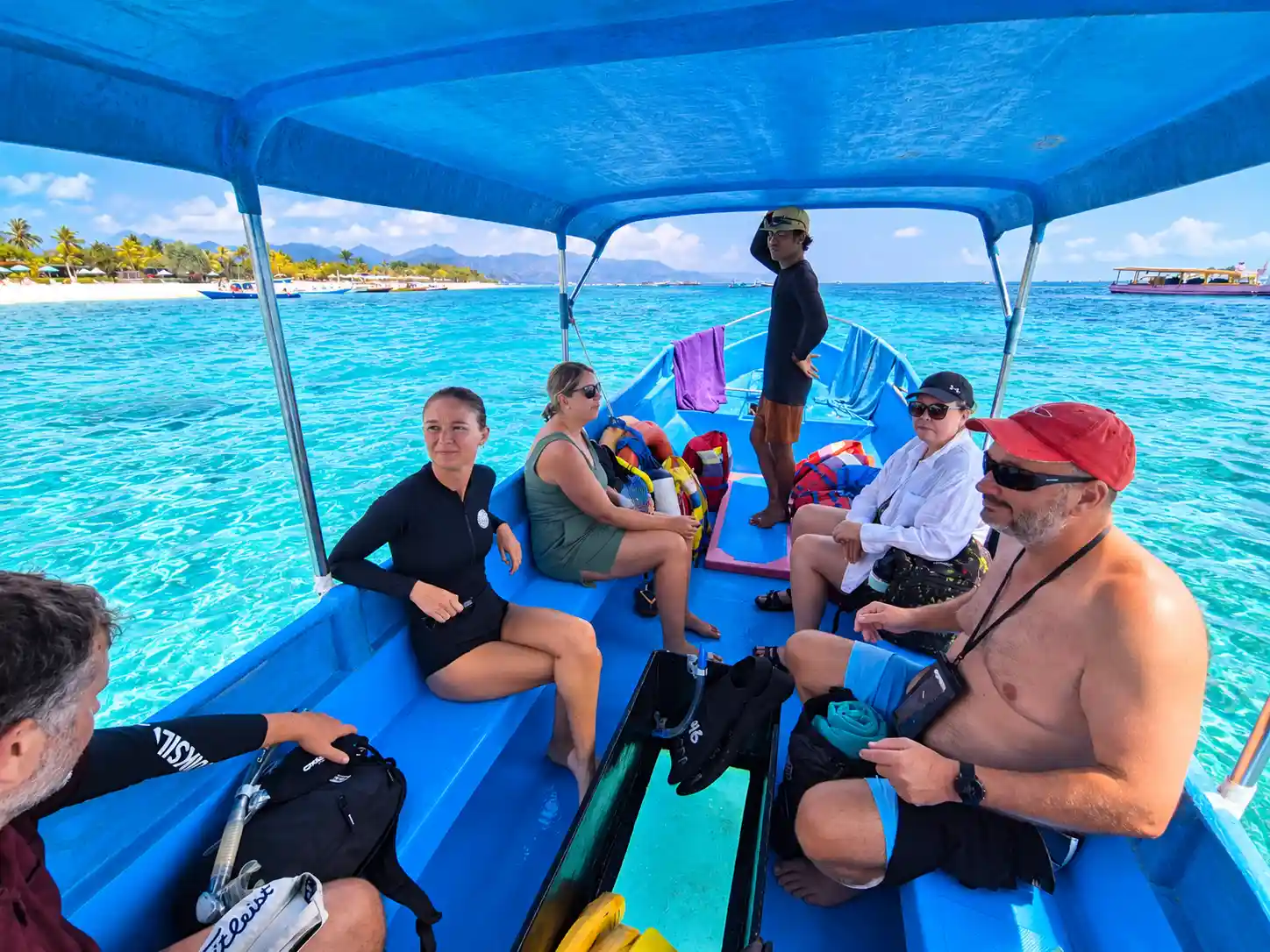 Clear turquoise water around Gili Trawangan
